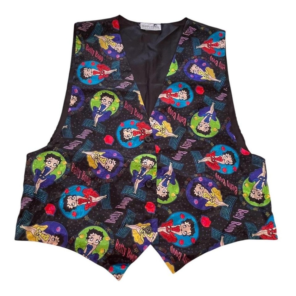 Betty Boop Vintage 1994 Vest Women's Medium Graphic Funky Retro 90s Fun  Party
